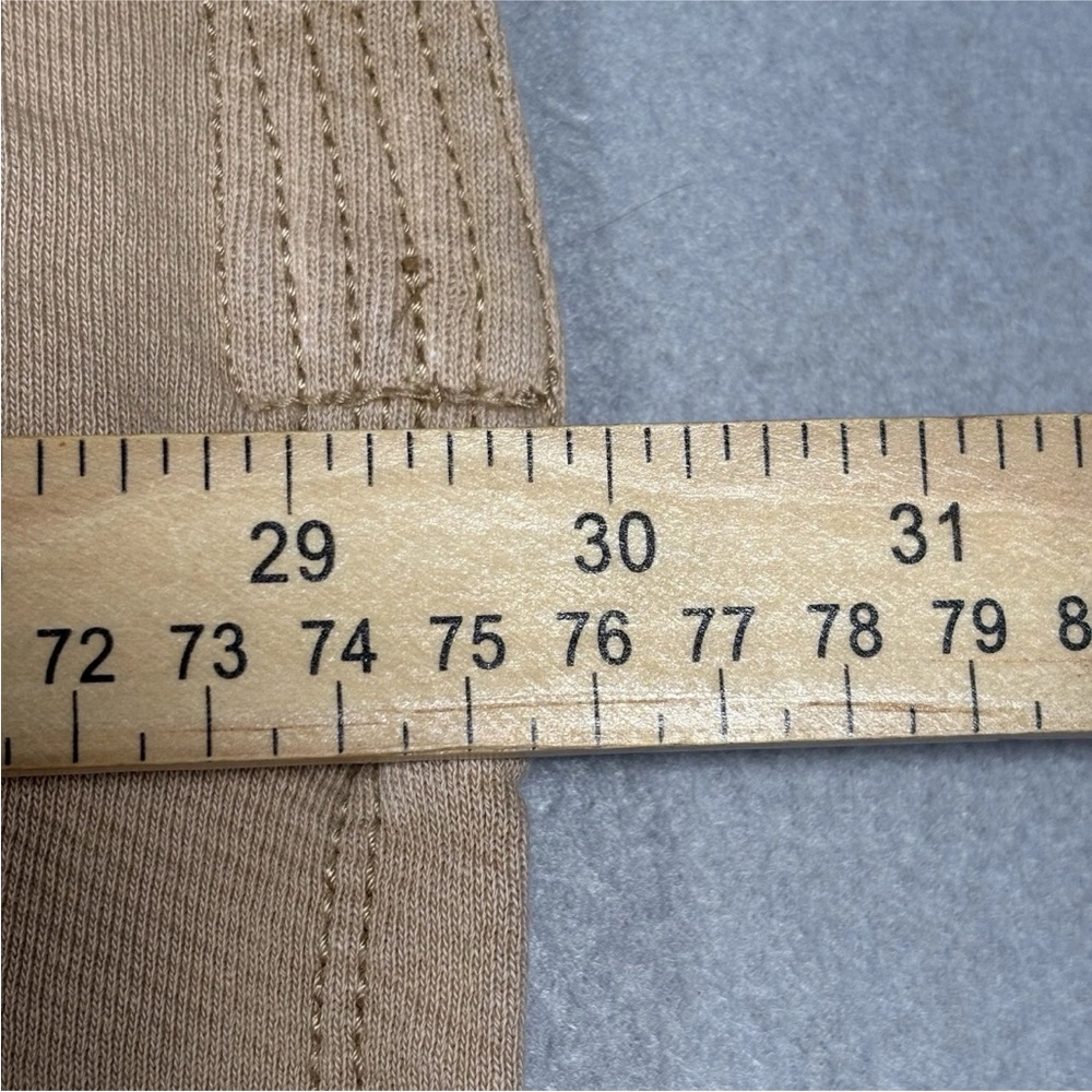 Pilcro By Anthropologie Womens 2XL Brown Tan Side Tie Short Sleeve Button Front - Picture 4 of 9